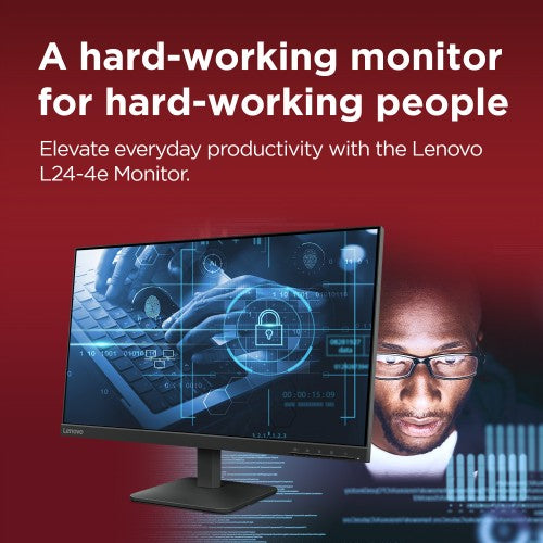 Lenovo 68C2KAC1UK computer monitor 60.5 cm (23.8") 1920 x 1080 pixels Full HD LCD Black