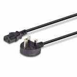 Lindy 1m UK 3 Pin Plug to IEC C13 Mains Power Cable, Black
