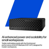 HP EliteDesk 8 SFF G1i AI Intel Core Ultra 9 285 64 GB DDR5-SDRAM 1 TB SSD NVIDIA RTX A400 Windows 11 Pro PC AI PC Black