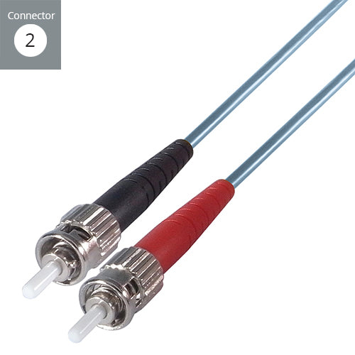 connektgear 20m Duplex Fibre Optic Multi-Mode Cable OM3 50/125 Micron LC to ST Aqua 3-5 working days non cancellable non returnable