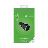 Celly CC2USBQC30BK mobile device charger Black USB Fast charging Auto
