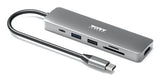 Port Designs 900162 interface hub USB Type-C Silver