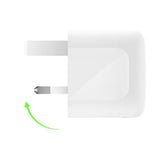 Belkin WCH019MYWH mobile device charger Universal White AC Fast charging Indoor