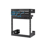 StarTech.com 12U 19" Wall Mount Network Rack - 12" Deep 2 Post Open Frame Server Room Rack for Data/AV/IT/Computer Equipment/Patch Panel with Cage Nuts & Screws 200lb Capacity, Black (RK12WALLO)