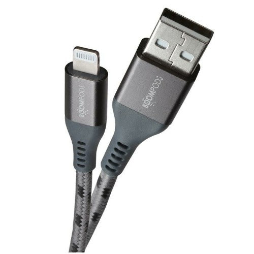 Boompods TCAAGR lightning cable 1.5 m Graphite
