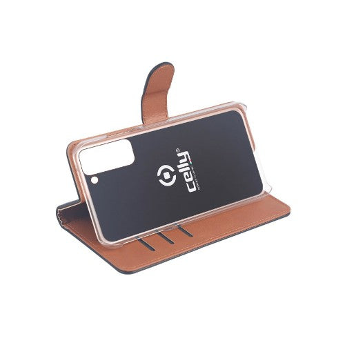 Celly Wally mobile phone case 15.8 cm (6.2") Folio Black, Brown