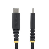 StarTech.com 30cm (1ft) USB-C Charging Cable, 60W (3A) PD, Dual-Layer Braided Nylon/TPE Jacket, Rugged USB C Charging Cord, USB 2.0 Laptop Charger Cable