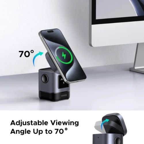 Ugreen 45775 mobile device charger Universal Black, Grey AC Wireless charging Fast charging Indoor