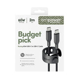 PanzerGlass empower™ by ® Racing 60W USB-C to USB-C Cable | USB 2.0 | 2M | Space Black