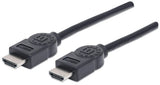 Manhattan HDMI 4K@30Hz Cable, 1.8m, Suitable for ALL 1080p/HD and majority of 4K uses (check your system 4K specification to be sure), Male to Male, Black, Ultra HD 4k x 2k, Lifetime Warranty, High Speed, Equivalent to HDMM6