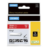 Dymo 1805422 Ribbon Vinyl white on red 12mmx5,5m for Dymo Rhino 6-19mm/24mm