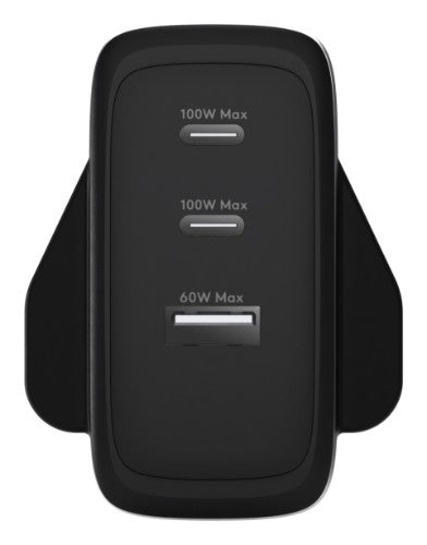 dbramante1928 IT - UK W. Charger - 2xUSB-C 100W + 1xUSB-A - BLK