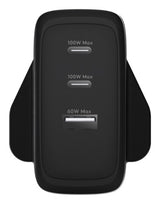 dbramante1928 IT - UK W. Charger - 2xUSB-C 100W + 1xUSB-A - BLK