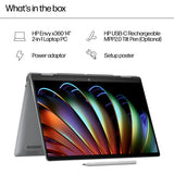 HP ENVY x360 14-fa0005na AMD Ryzen™ 5 8640HS Hybrid (2-in-1) 35.6 cm (14") Touchscreen 2K 16 GB LPDDR5-SDRAM 512 GB SSD Wi-Fi 6E (802.11ax) Windows 11 Home AI PC Silver