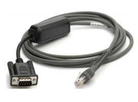 Zebra CBA-R10-S07ZBR serial cable Black 2.13 m DB9 RJ-45  - Computer Cables - Zebra