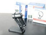 Manhattan Adjustable Barcode Scanner Stand, Height and Angle Adjustable, suitable for barcode scanner products 153997, 154116 and 154185, Black, Lifetime Warranty