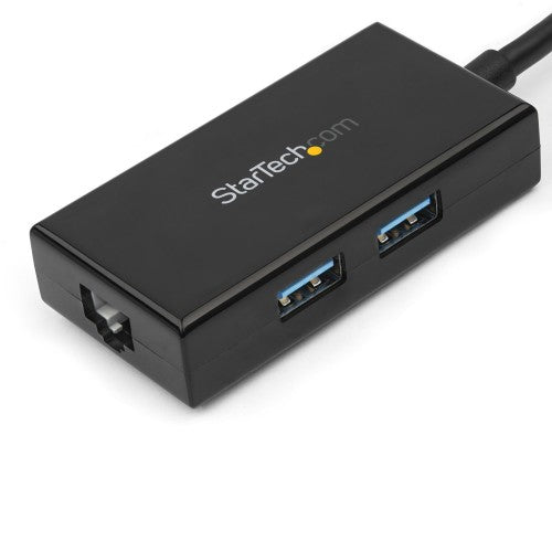 StarTech.com USB to Ethernet Adapter, USB 3.0 to 10/100/1000 Gigabit Ethernet LAN Converter for Laptops, 11.8in/30cm Attached Cable, USB to RJ45 Adapter, NIC Adapter, USB Network Adapter