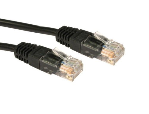 Cables Direct 3m Cat.5e networking cable Black Cat5e U/UTP (UTP)