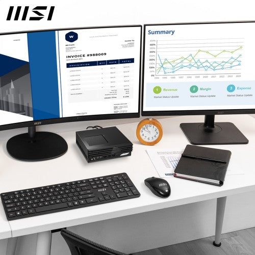 MSI Pro DP21 14M Intel Core 5 14400, Desktop PC, DP21 14M, SFF, Mini Computer, HTPC, (16GB RAM, 512GB Storage, Windows 11 ), Intel Graphics/DDR5/Dual HDMI/Dual LAN/WiFi 6E/BT 5.3