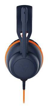 V7 Safe Sound 2 Education Headset - Stereo - Mini-phone (3.5mm) - USB-A - USB-C - Wired - On-ear - Binaural - Circumaural - 1.8 m /6 ft Cable - Inline Controller - Configurable Acoustic Output - Noise Cancelling - Bi-directional Microphone - Adjustable Pa