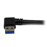 StarTech.com 3m Black SuperSpeed USB 3.0 Cable - Right Angle A to B - M/M