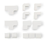 Hama Cable Duct Kit, 4 Pcs, Self-adhesive, 1 m, Incl. Connecting Pieces, white