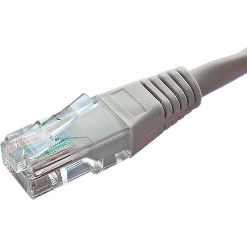 Cablenet 2m Cat5e RJ45 Grey U/UTP PVC 24AWG Flush Moulded Booted Patch Lead  - Computer Cables - Cablenet