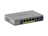 NETGEAR GS105PP Unmanaged Gigabit Ethernet (10/100/1000) Power over Ethernet (PoE) Desktop/Wall-Mounting Grey