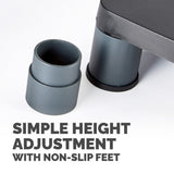 Fellowes Computer Monitor Stand with 3 Height Adjustments - Standard Monitor Riser with Cable Management - Ergonomic Adjustable Monitor Stand for Computers - Max Weight 27KG/Max Size 21" - Graphite