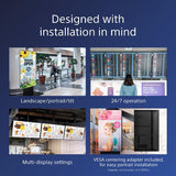 Sony FW-55BZ40L Signage Display Digital signage flat panel 139.7 cm (55") LCD Wi-Fi 700 cd/m² 4K Ultra HD Black Android 24/7