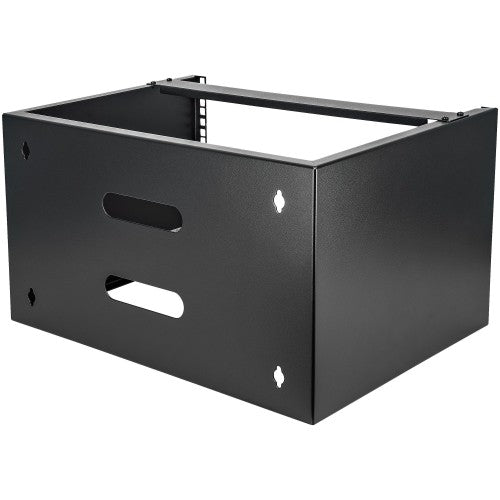StarTech.com 6U Wall Mount Network Rack - 14 Inch Deep (Low Profile) - 19" Patch Panel Bracket for Shallow Server and IT Equipment, Network Switches - 44lbs/20kg Weight Capacity, Black