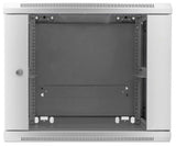 Intellinet 19" Network Cabinet - Wall Mount (Standard), 9U, 600mm Deep, Grey, Assembled, Max 60kg, Suitable also for use on desk or floor, Usable Depth 500mm, Metal & Glass Door, Back Panel, Removeable Sides, Parts for wall install (eg screws/rawl plugs)