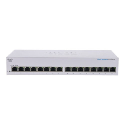 Cisco Business CBS110-16T-D Unmanaged Switch | 16 Port GE | Limited Lifetime Protection (CBS110-16T-D)