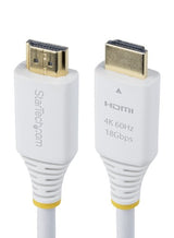 StarTech.com 6ft (1.8m) Premium Certified High Speed HDMI Cable, 4K 60Hz/1440p 144Hz, HDR10/HDCP 2.2/ARC, 18Gbps, UHD HDMI 2.0 Cord for TV/Monitor/Display, TPE Jacket, White