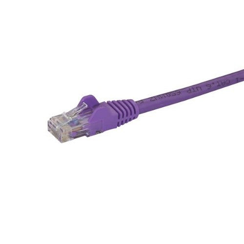 StarTech.com 100ft CAT6 Ethernet Cable - Purple CAT 6 Gigabit Ethernet Wire -250MHz 100W PoE RJ45 UTP Network/Patch Cord Snagless w/Strain Relief Individually Tested