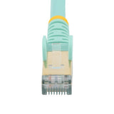 StarTech.com 3m CAT6a Ethernet Cable - 10 Gigabit Shielded Snagless RJ45 100W PoE Patch Cord - 10GbE STP Network Cable w/Strain Relief - Aqua Individually Tested/Wiring is UL Certified/TIA