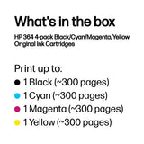 HP N9J73AE/364 Ink cartridge multi pack Bk,C,M,Y, 4x300 pages ISO/IEC 24711 Pack=4 for HP PhotoSmart B 110/C 309/D 5460/Plus/Premium