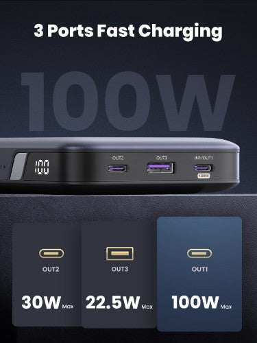 Ugreen 25188 power bank 20000 mAh Grey