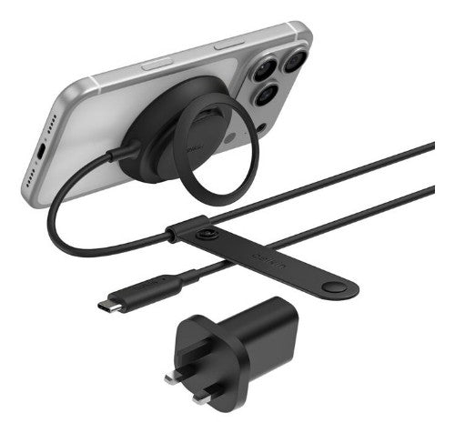 Belkin WIA014MYBK mobile device charger Smartphone, Headphones Black USB Wireless charging Fast charging Indoor