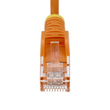 StarTech.com 15m Orange Slim CAT6 Ethernet Cable, Snagless, 100W PoE, UTP, LSZH, 28AWG Pure Bare Copper Wire, Slim RJ45 Network Patch Cord w/Strain Reliefs, Fluke Tested