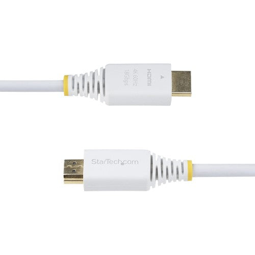 StarTech.com 6ft (1.8m) Premium Certified High Speed HDMI Cable, 4K 60Hz/1440p 144Hz, HDR10/HDCP 2.2/ARC, 18Gbps, UHD HDMI 2.0 Cord for TV/Monitor/Display, TPE Jacket, White