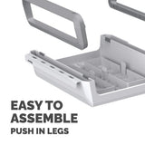 Fellowes Computer Monitor Stand with 3 Height Adjustments - Breyta Monitor Riser with Cable Management - Ergonomic Adjustable Monitor Stand for Computers - Max Weight 15KG - White