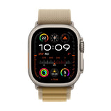 Apple Watch Ultra 2 GPS + Cellular 49mm Natural Titanium Case with Tan Alpine Loop - Large