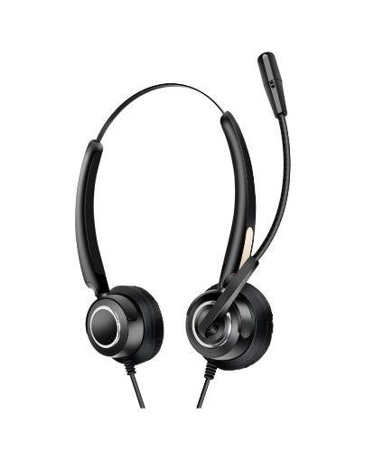 Urban Factory MOVEE: OVER-THE-EAR USB WIRED HEADSET WITH REMOTE CONTROL - USB-A. USB-C and 3.5 mm Jack