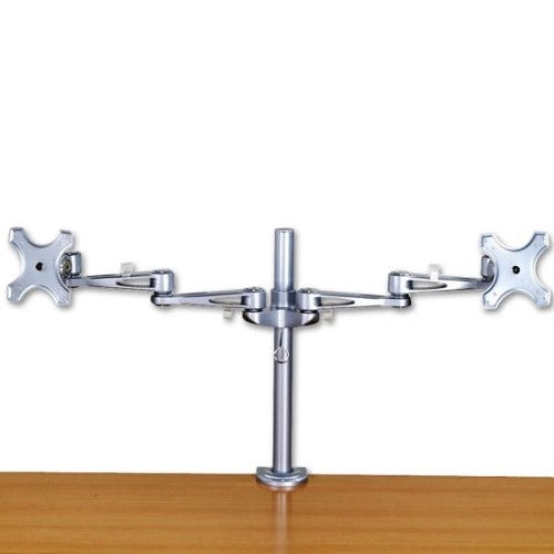 Lindy Dual Adjustable LCD Arms for up to 10kg, Silver