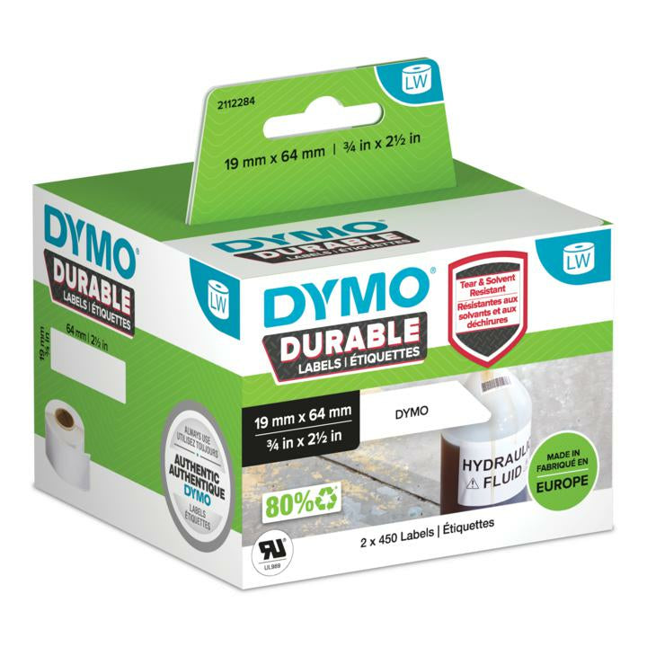 DYMO LabelWriter™ Durable Labels - 19 x 64mm  - Printers & Scanners - DYMO