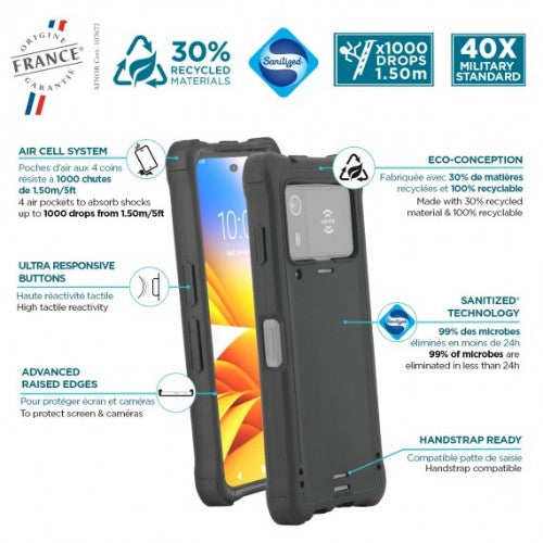 Mobilis 065029 mobile phone case 17 cm (6.7") Cover Black