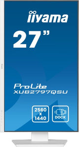 iiyama ProLite XUB2797QSU-W2 computer monitor 68.6 cm (27") 2560 x 1440 pixels Quad HD LED White