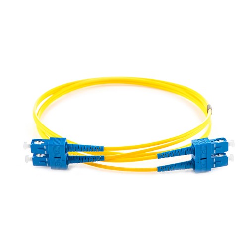 connektgear 3m Duplex Fibre Optic Single-Mode Cable OS2 9/125 Micron SC to SC - Yellow