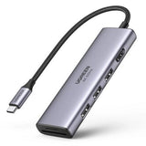 Ugreen CM511 5-in-1 Adapter USB-C Hub to 3x USB3.0 + HDMI + TF/SD Gray